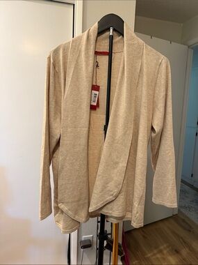 Red woman sand Open-Front Shawl Collar Jacket plus size 1X NWT